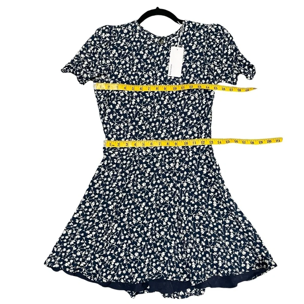 Reformation Violette Floral Elyse Mini Dress Size 2 - Picture 10 of 13